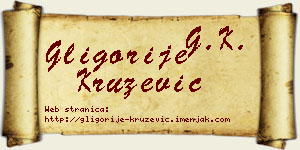 Gligorije Kružević vizit kartica